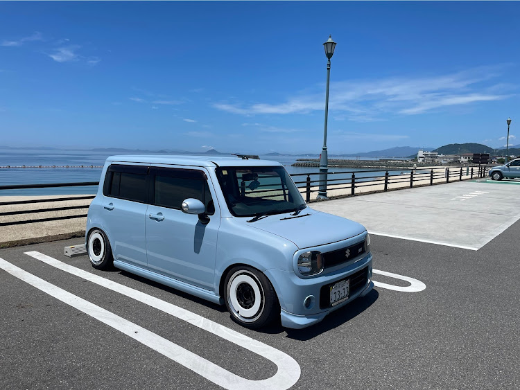 アルトラパンの海と愛車・梅雨の晴れ間・ドライブ・HE22Sラパン・旅行の思い出に関するカスタム事例の投稿画像1枚目