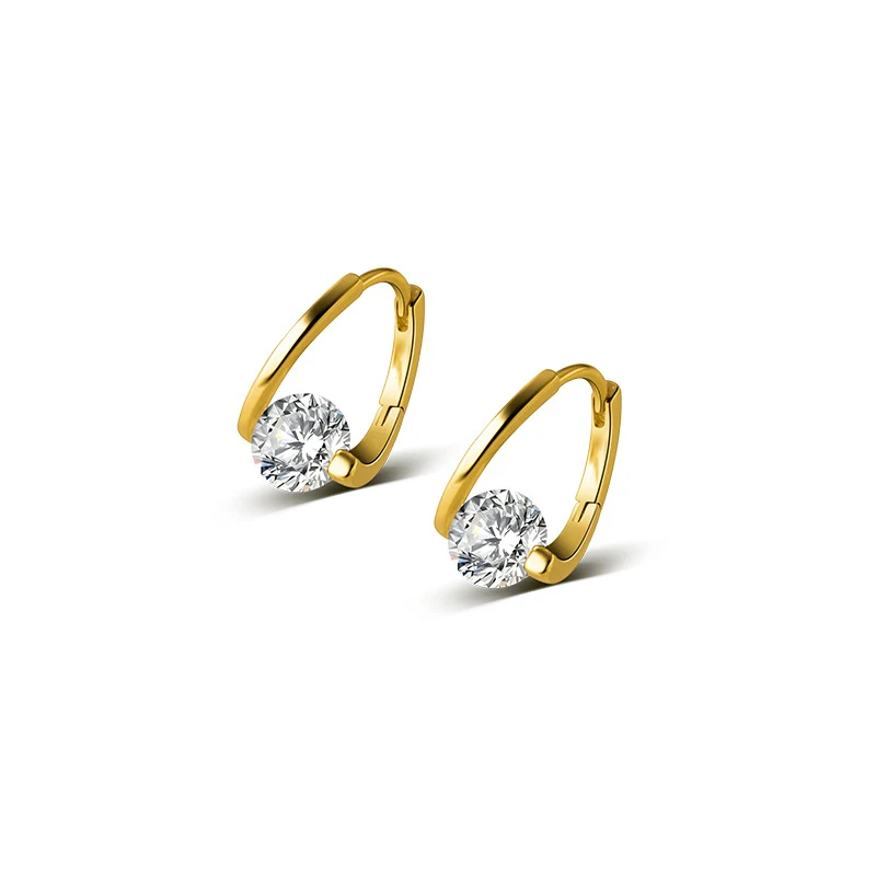 Minimalistische geometrische witte ronde diamanten oorbellen. Subtiele elegantie voor een moderne en verfijnde uitstraling. Perfect voor elke gelegenheid.