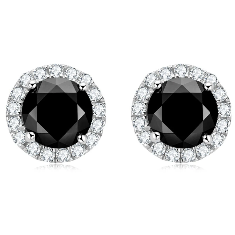Title 5, Boucles doreilles clous en moissanite pour fem...