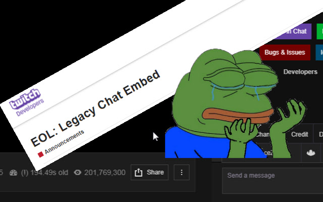 Twitch Legacy Chat v2 - EndOfLife - uninstall chrome extension