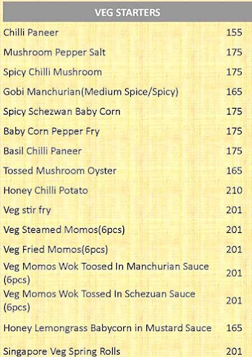 VYANA Flavors Of Nature menu 