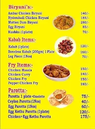 RRB Ambur Hot Dum Biriyani menu 1