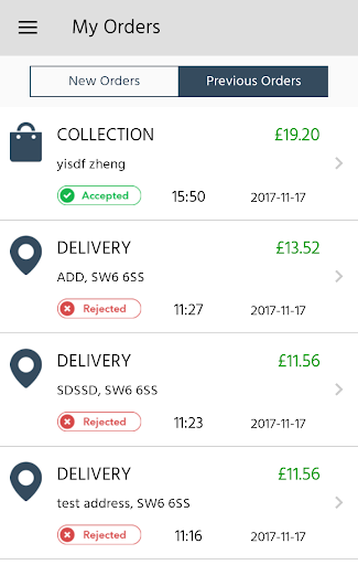 Order Receiving App  HiFood