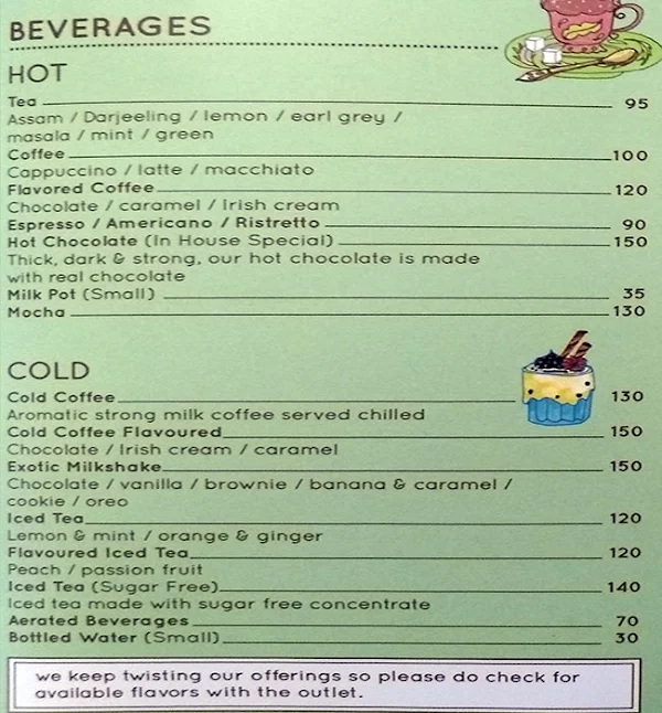 Theobroma menu 