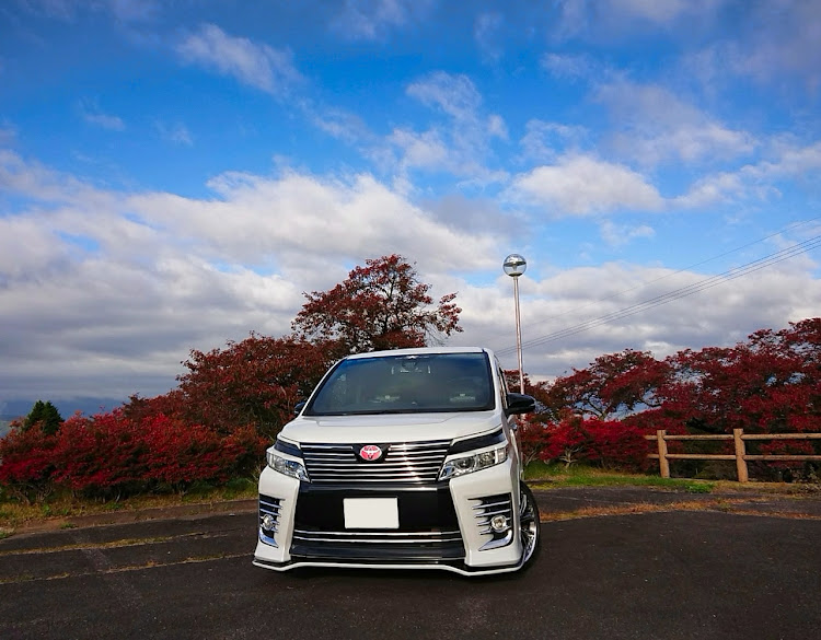 ヴォクシーの紅葉ドライブ・青空と愛車・洗車に関するカスタム事例の投稿画像2枚目