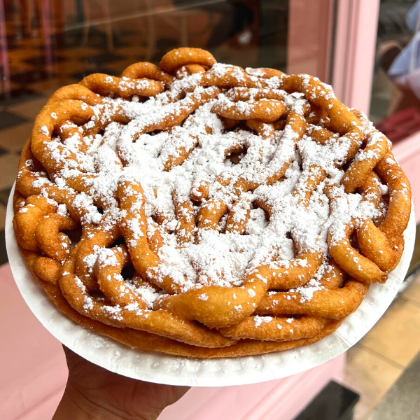 AMAZING! FRESH GLUTEN FREE FUNNEL CAKE! MADE TO ORDER! AVAILABLE FOR LOCAL DELIVERY & IN STORE PICK UP!