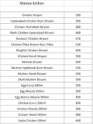 Mamu's Kitchen menu 1