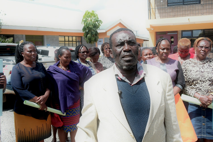 Elder Benson Ndutha speaks at theACK Holy Trinity Church in Kitengelatown on May 5, 2024.