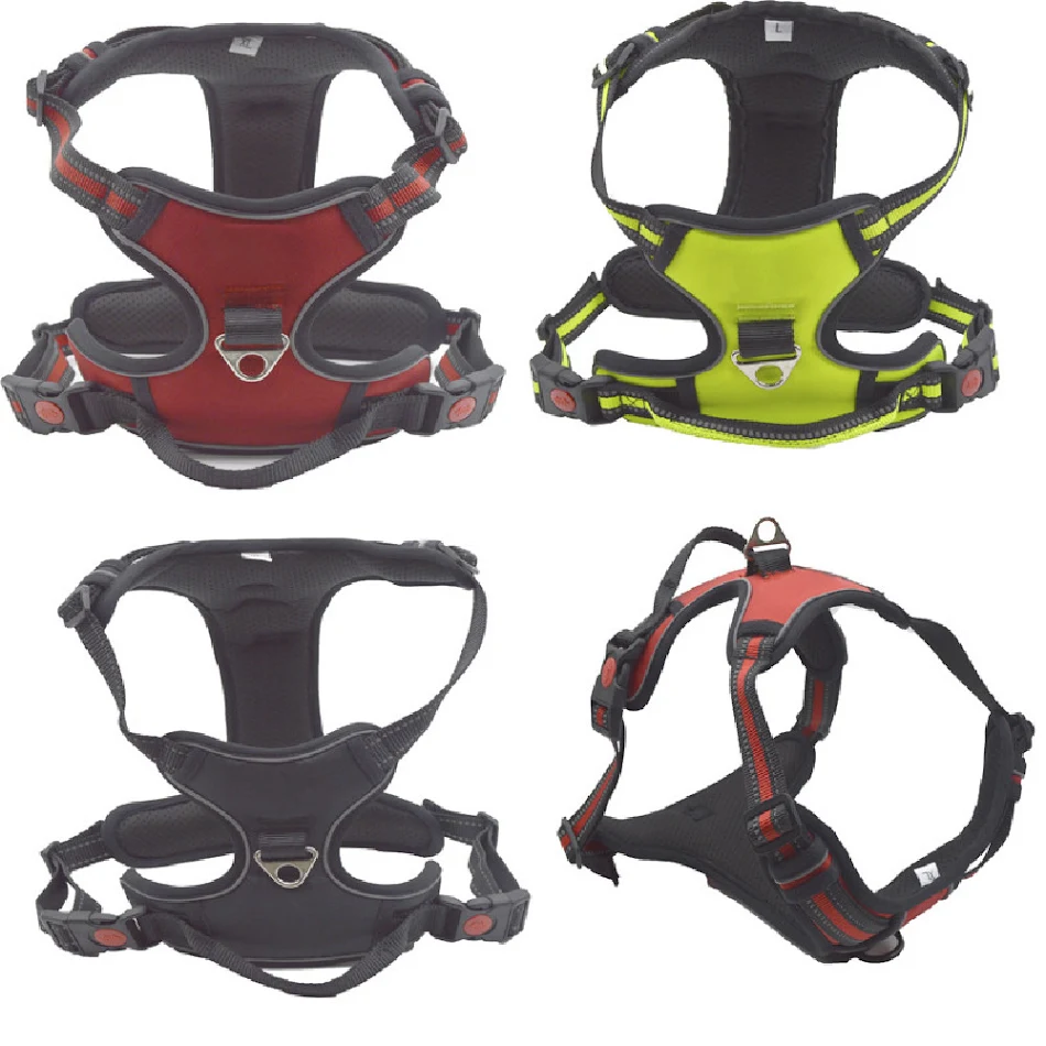 Laisse de traction pour animaux de compagnie et harnais de poitrine, contrôle sécurisé, confort optimal, idéal pour les promenades et l'entraînement.