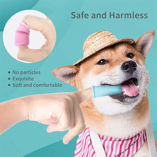 Dog Super Soft Pet Finger Toothbrush Teeth Cleaning Bad Breath Care Nontoxic Silicone Tooth Brush Tool Dog Cat Cleaning 