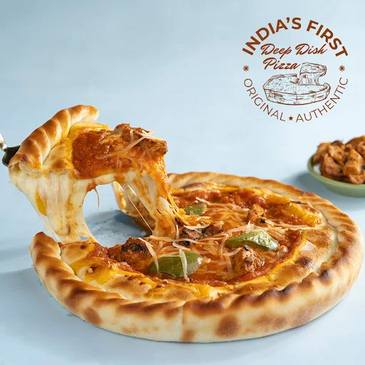 Chicago Deep Dish - Grilled Chicken Chettinad Pizza