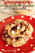 Disneyland's Raspberry White Chocolate Chip Cookies was pinched from <a href="http://www.sixsistersstuff.com/2016/02/disneylands-raspberry-white-chocolate-chip-cookies.html" target="_blank">www.sixsistersstuff.com.</a>