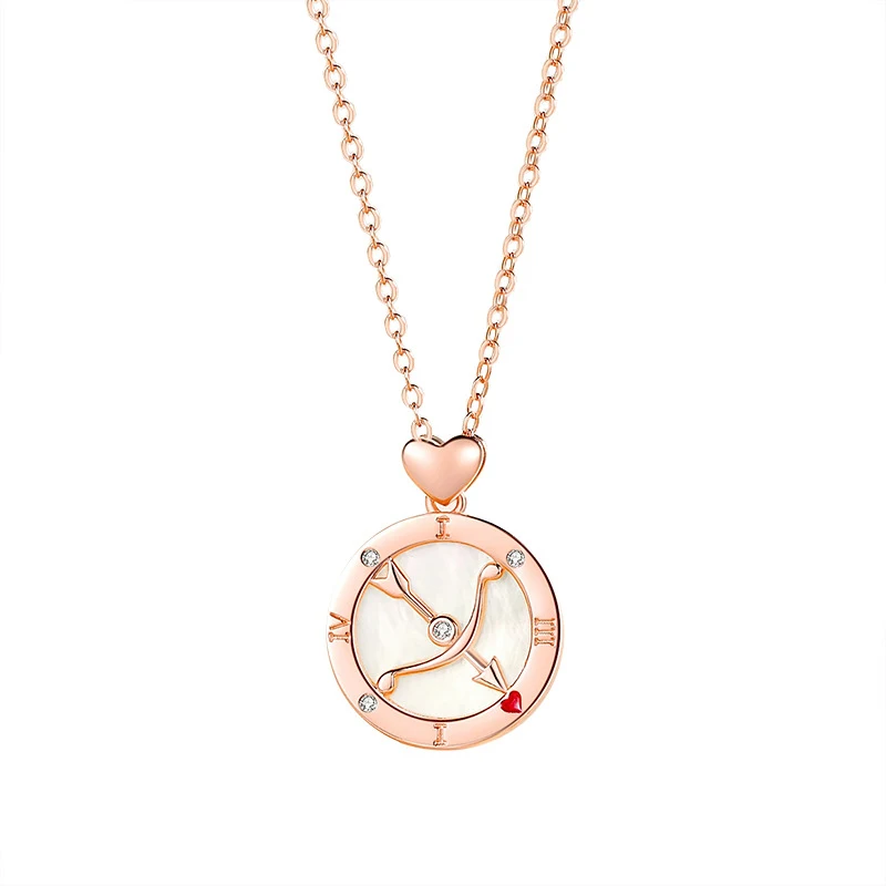 Nouveau Collier The Arrow Of LOVE LOVE pour femme. Cadeau romantique idéal. Bijou de mode avec pendentif. Design élégant et délicat pour exprimer l'amour.