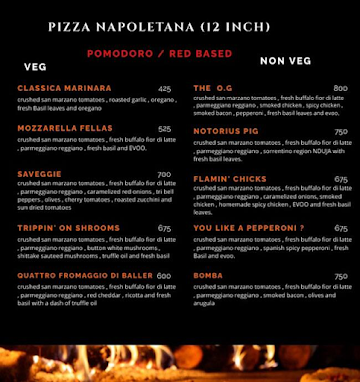 On The Woods - Artisans De Napoletana menu 