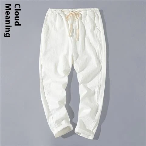 Pantalones Cortos Tang de Lino para Hombre Estilo Chino Casuales y Sueltos Ropa de Verano Cómoda y Fresca para un Look Relajado y con Clase