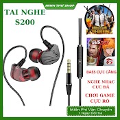 Tai Nghe Nhét Tai Hifi S2000 Pro Super Bass Chống Ồn Cực Tốt, Âm Thanh Vòm 9D Siêu Khủng, Chơi Game Ngon, Tặng Quà Bao Tay