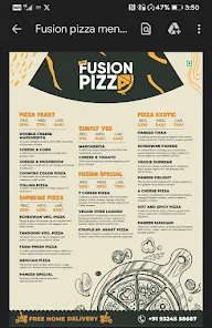 The Fusion Pizza menu 2