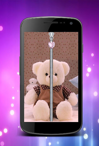 Teddy Bear plush Zipper Lock