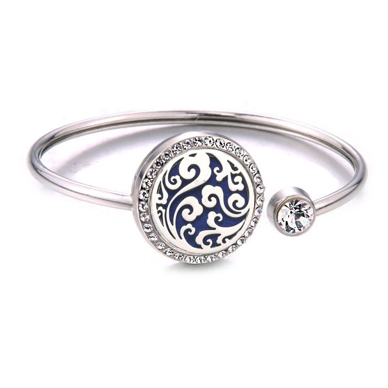 Pulsera Cadena de Amor Acero Inoxidable Aromaterapia Difusor de Aceites Esenciales Joya Relajante para Mujeres Diseño Elegante