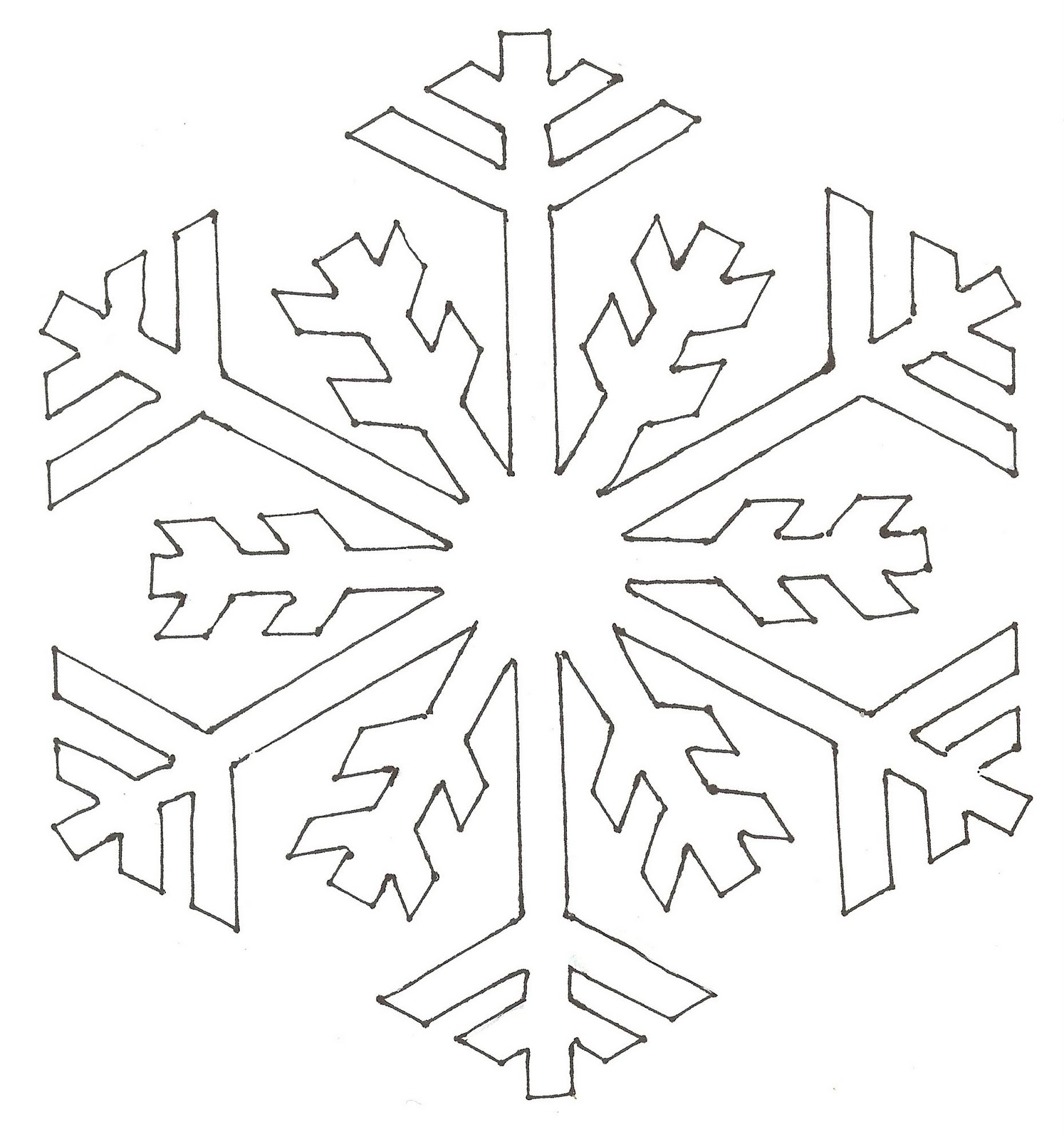 Snowflake Printable Pattern