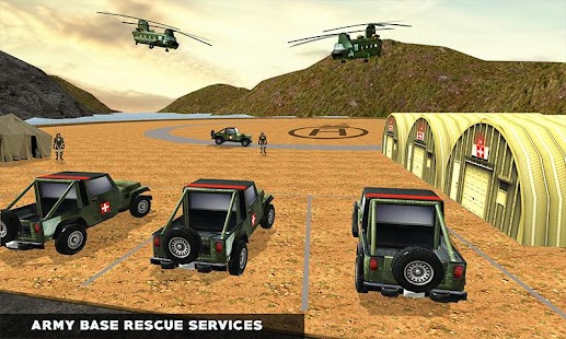 US Army Helicopter Rescue: Ambulance Driving Games Screenshot