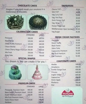 Monginis menu 