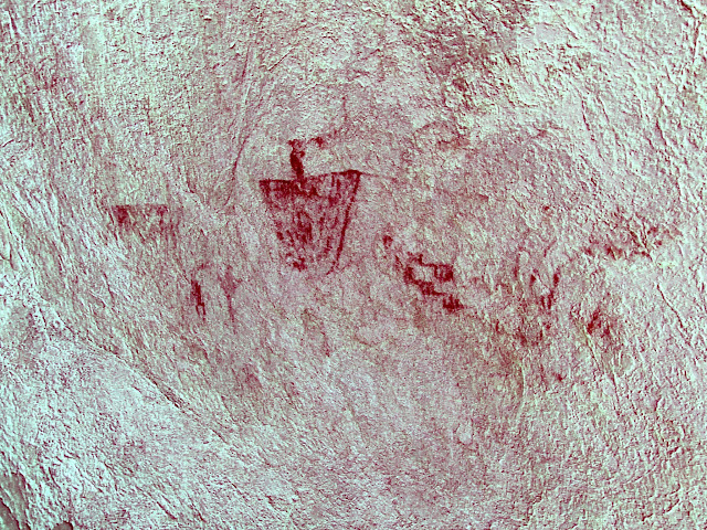 Faded pictograph panel (DStretch enhanced)