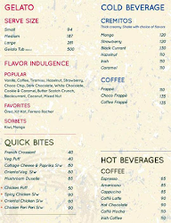 Dolce Gelato menu 1