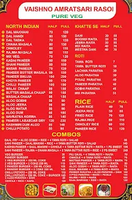 Vaishno Amritsari Rasoi menu 1