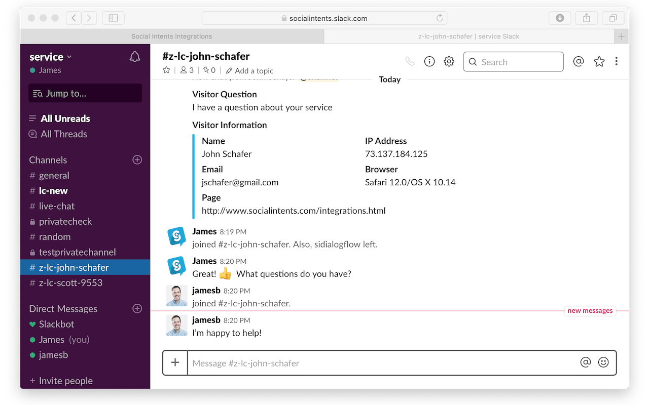 Live Chat for Slack Preview image 5