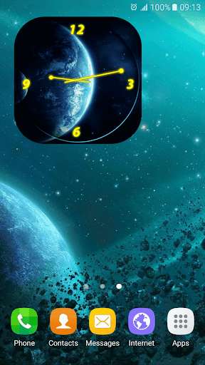 Galaxy Analog Clock Widget