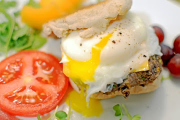 Black Bean Breakfast Sandwich - Meatless and High Protein