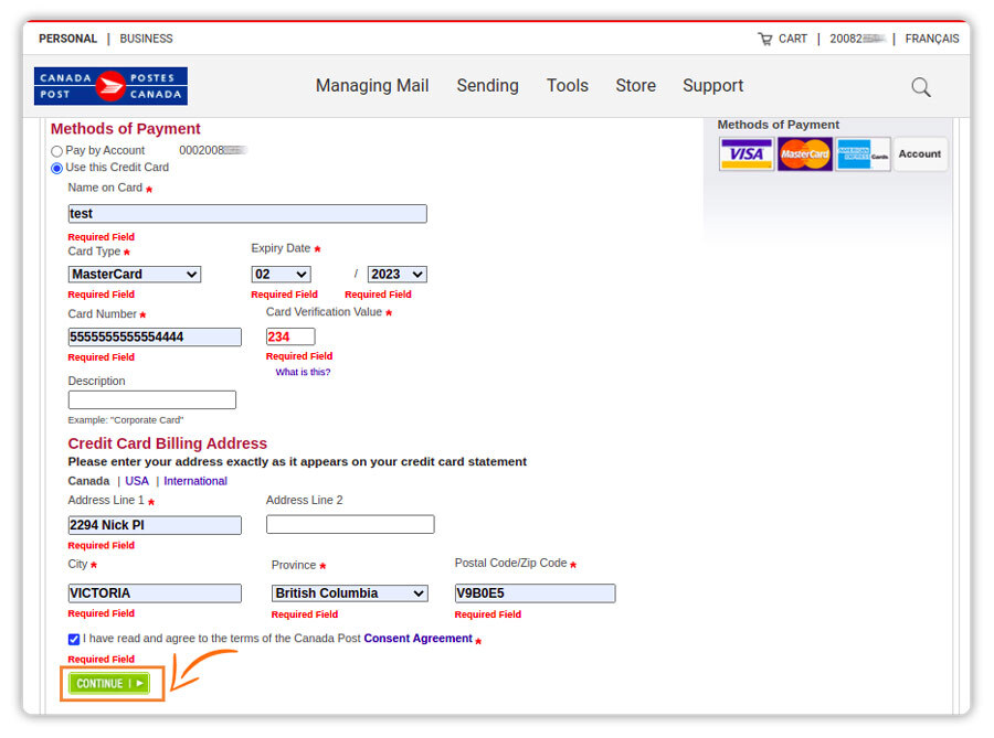 payment method