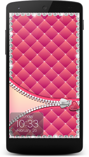 Diamond Zipper Lock Screen