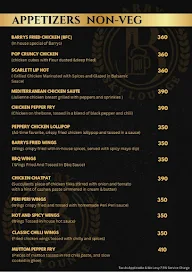 Barrys Sky Lounge menu 5