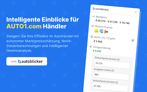 Autoblicker - AUTO1.com Live-Analyse