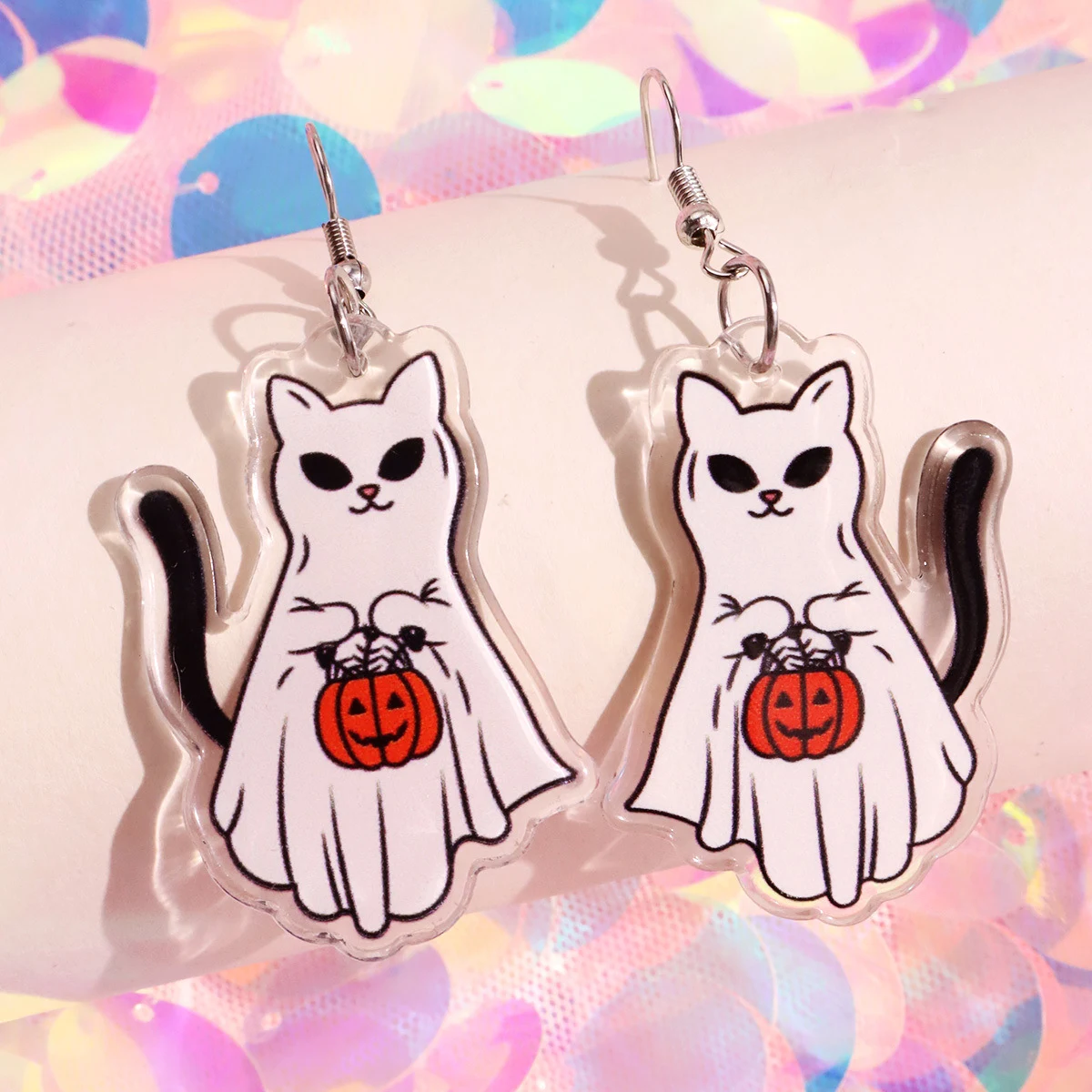 Title 3, Pendientes colgantes de gato fantasma calabaza ...