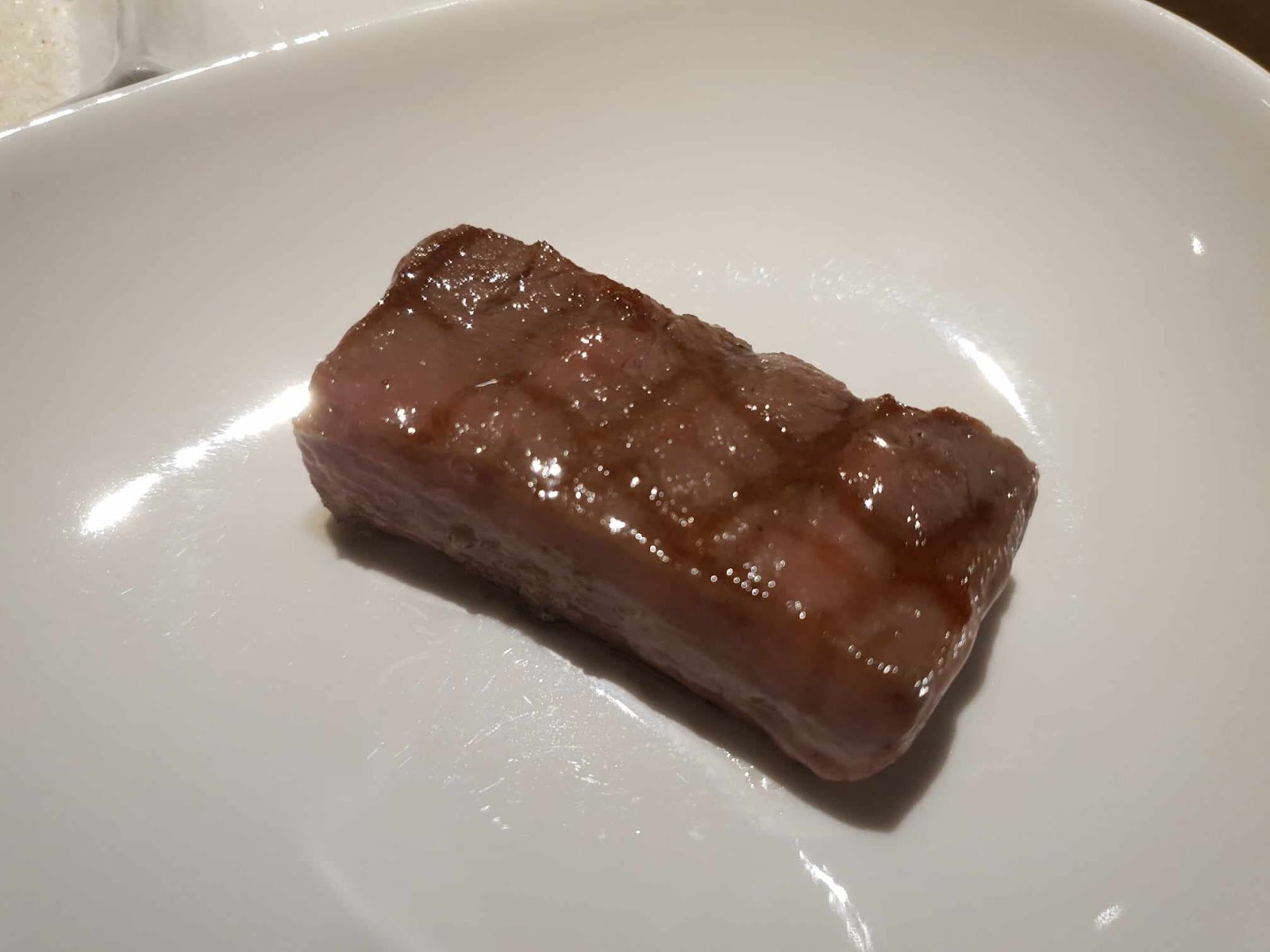 Cooked thick-cut beef tongue at Gansan in Kyoto