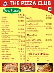 The Pizza Club menu 1