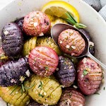 Hasselback Potatoes with Lemon Sauce was pinched from <a href="https://www.jessicagavin.com/hasselback-potatoes/" target="_blank" rel="noopener">www.jessicagavin.com.</a>