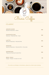 Buna Coffee menu 3