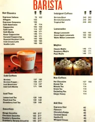 Barista Coffee menu 1