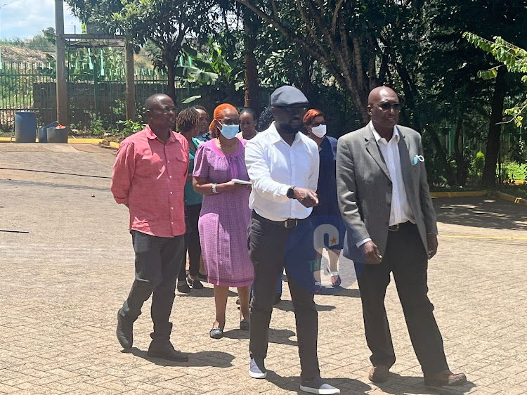 Family members of the late NTV journalist Rita Tinina arriving at Umash Funeral Home, Nairobi on March 19, 2024