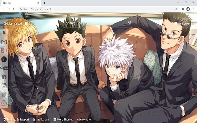 Hunter x hunter google chrome theme