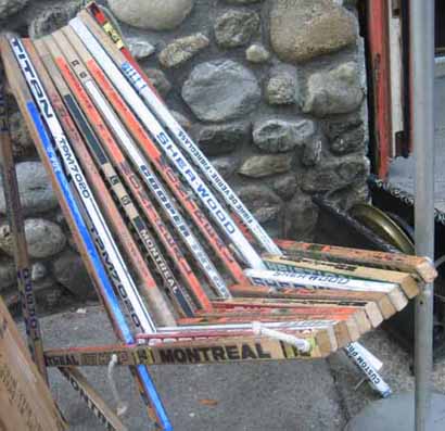 Hockey Stick Chair