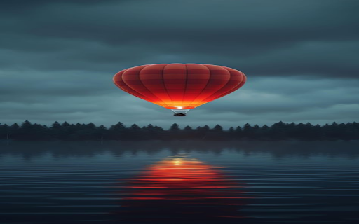 Red hot air balloon wallpaper screenshot 1