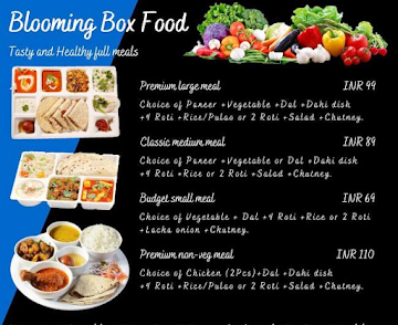 Blooming Box Food menu 