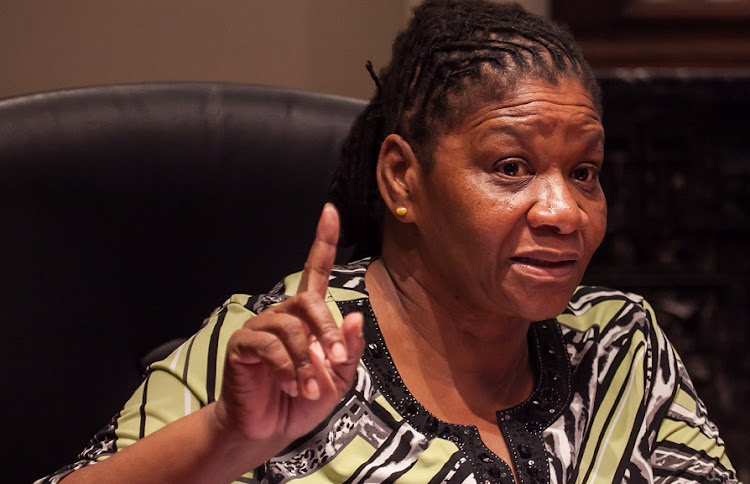 Defence minister Thandi Modise was allegedly prevented from leaving a meeting with disgruntled military veterans last week. File photo.