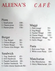 Aleena's Cafe menu 1