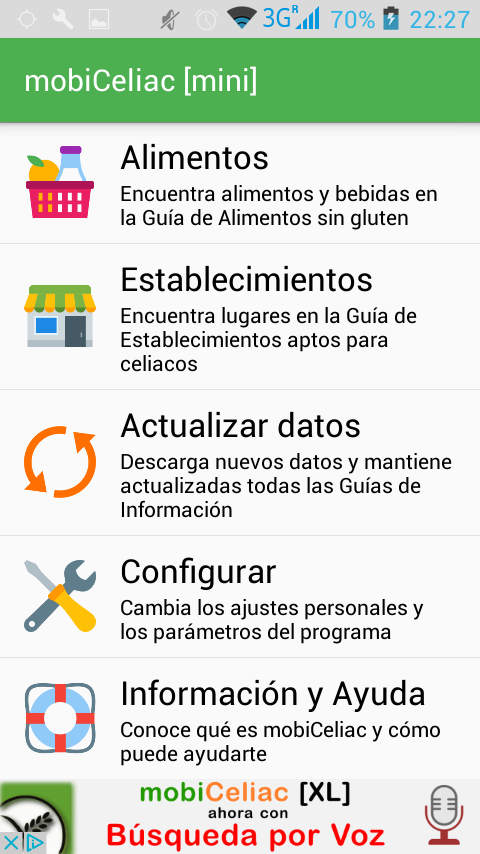  mobiCeliac [mini]: captura de pantalla 